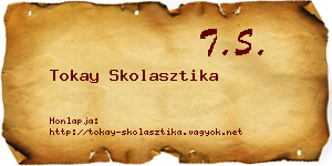 Tokay Skolasztika névjegykártya